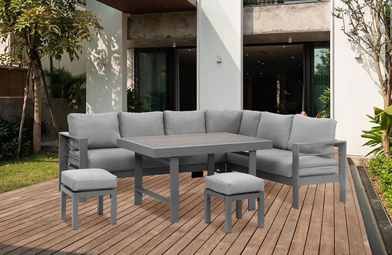 Aluminum Outdoor Furniture Stylish Garden Sofa Sets Rusty-resistant Frame
