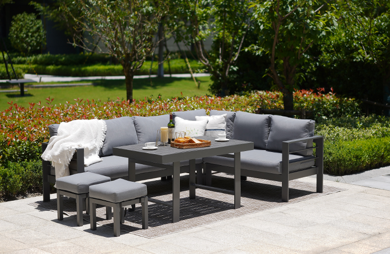 6 Pcs Sectional Aluminum OEM Factory Direct Sale Garden Set Outdoor Furniture for Patio Use
