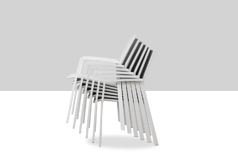 Stackable Textliene Fabric Chairs